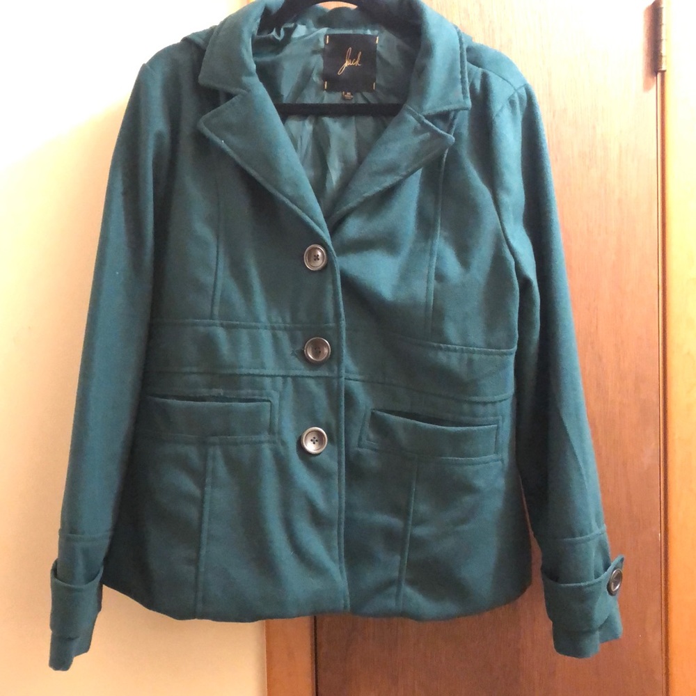 Jack by BB Dakota Forest Green Hooded Peacoat